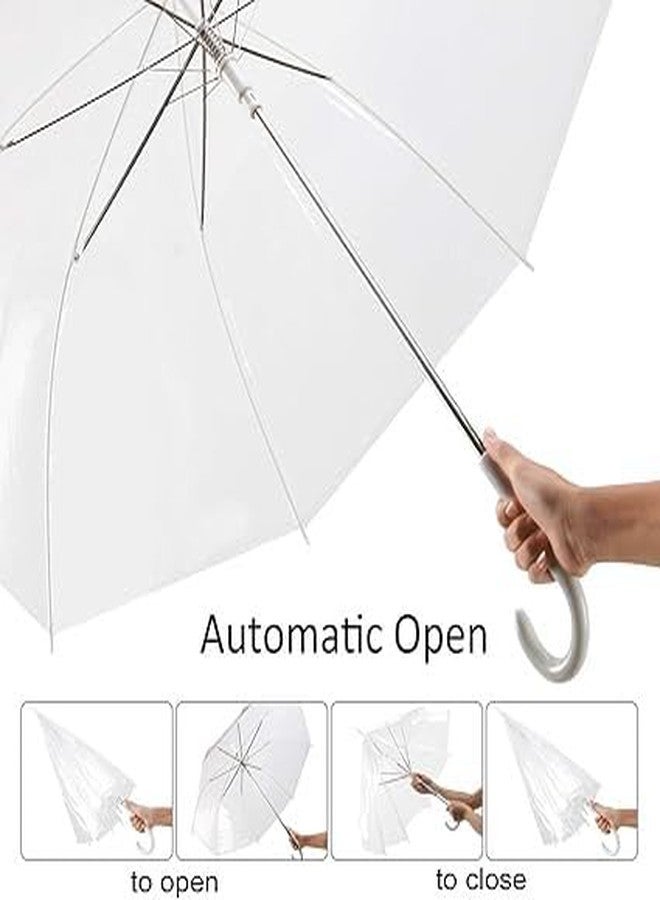 Anasis Clear Transparent Umbrella, Auto Open, Long Handle, Windproof Design, for Travel and Outdoor Events - Image 2